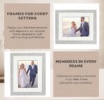Picture Frame 8 x 10, Light Grey, Pack of 3, Freestanding and Wall Mountable, 20 x 25 cm, 10x8 Picture Frames, Grey 8x10 Photo Frames, 8x10 Photo Collage Gallery Display - Image 9