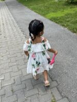 Derouetkia Toddler Baby Girls Summer Floral Dress Off Shoulder Skirt Chiffon Princess Dresses Suspender Sundress for Little Girls - Image 7