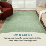 Rugs and More City Shaggy Living Room Rug - Classic Area Rug for Bedrooms or Lounge, Durable Shaggy Rug, Mint Soft Low Pile, Easy to Care, Sound Insulating (Olive, Green - 120x170cm) - Image 8