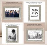 Picture Frame 7 x 5, Silver, Freestanding and Wall Mountable, 13 x 18 cm, 7x5 Picture Frames, Silver 5x7 Photo Frames, 7x5 Photo Collage Gallery Display - Image 7