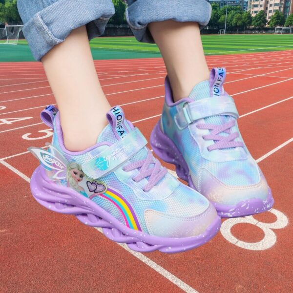 Vorkhuaeri Princess Sneakers for Girls Kids Trainers Light Up Shoes Dress Up Elsashoes Baby Toddler Sneakers Birthday Xmas - Image 6