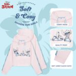 Disney Stitch Hoodie for Girls - Cropped Sweatshirt Fashion Top for Girls and Teenagers 7-14 Years - Stitch Gifts - Image 4