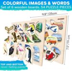 Educational Toys for 1 2 3 Years Old Girls and Boys - 6 Wooden Puzzles for Kids - Montessori Toys For 3 yo by QUOKKA - Fun Animals Learning Games for 2-4 - Image 2