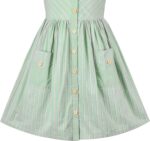 Girls Dress Heart Print Pink Children Clothes Sundress - Image 4