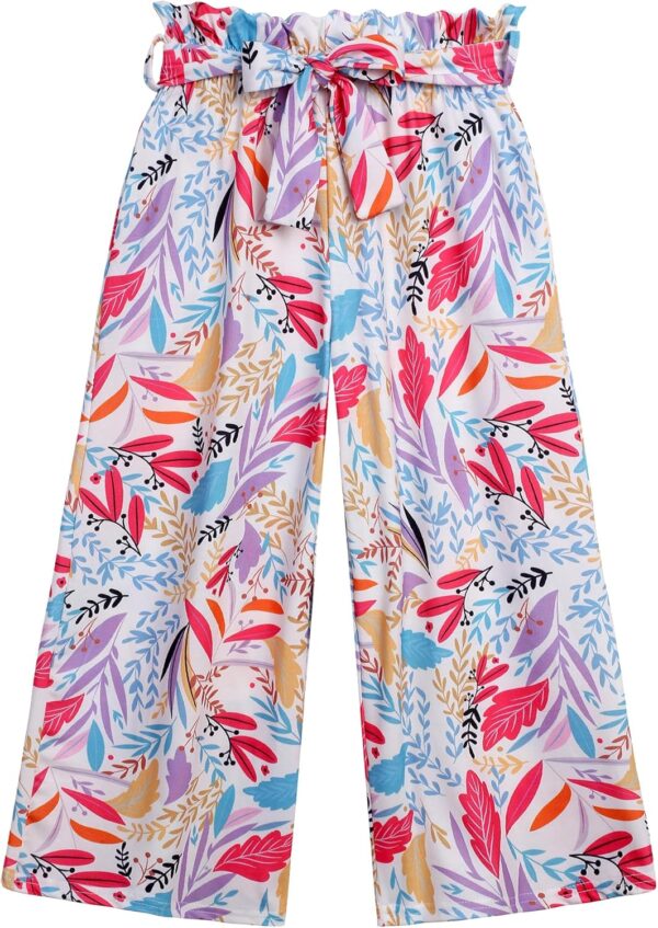 Arshiner Girls Clothing Sets Kids Fashion T-shirts with Trousers Set Puff Sleeves Top with Printed Trousers Set Summer Casual Outfits for Girls 5-14 Years - Image 7