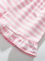 TCWWBB Toddler Girls Summer Short Outfits Clothes Set Kids Unicorn Bunny Animal Print Short Sleeve Cotton T-Shirt Dresses Tops and Shorts 2 Piece Crewneck Sleeveless Clothing Set Age 1-7 Years Old - Image 7