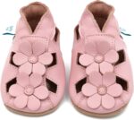 Dotty Fish Soft Leather Baby and Toddler Barefoot Shoes for Boys and Girls. Breathable Leather Sandals with Non-Slip Suede Soles. 0-6 Months to 3-4 Years - Image 2