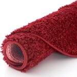 BORING PANDA Living Room Rug - Cosy, Soft and Easy-to-Clean Area Rugs for Bedrooms and Kitchens, (Red, 120 cm Round) - Image 6