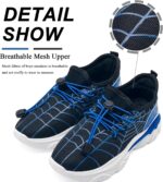 maxvinci Boys Trainers Kids Running Shoes PE Trainers Breathable Sports Tennis Sneakers Slip-On Outdoor Athletic Walking Shoes - Image 4