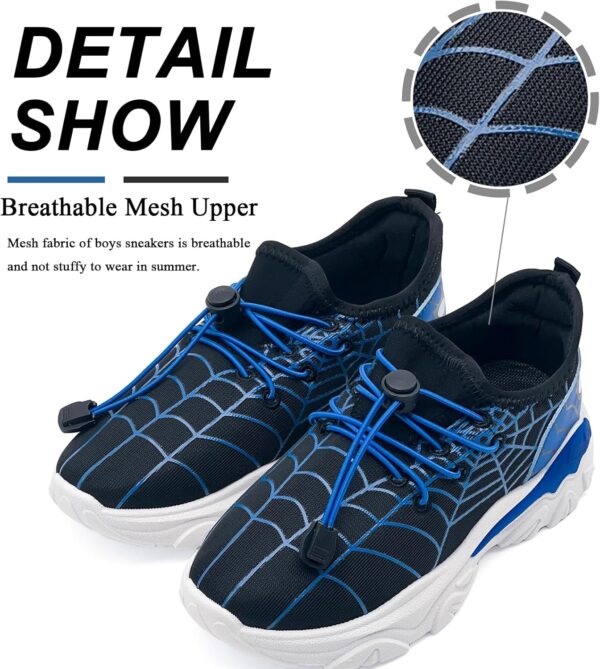 maxvinci Boys Trainers Kids Running Shoes PE Trainers Breathable Sports Tennis Sneakers Slip-On Outdoor Athletic Walking Shoes - Image 4