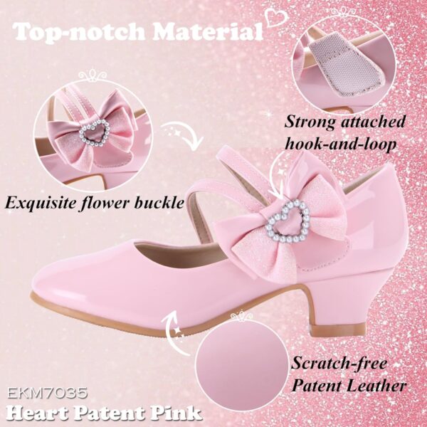 Princess Dress Up Shoes Girls' Mary Jane Shoes - Girls Party Pumps - Flower Girl Wedding Party Girls Sparkly Shoes - Image 5