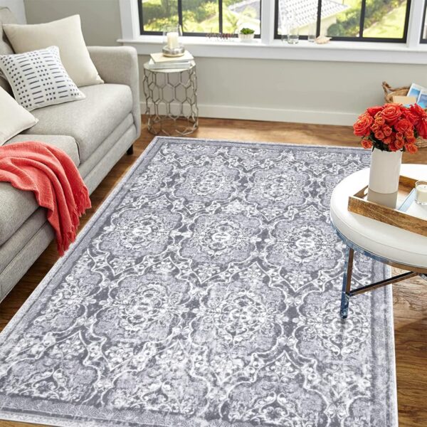 Large Boho Area Rug, 120 x 180 cm Mandala Modern Thick Carpet Rug, Washable Plush Fluffy Carpet Floor Rug, Anti-Skid indoor Chic Floor Mat for Bedroom Dining Room Lounges - Image 3