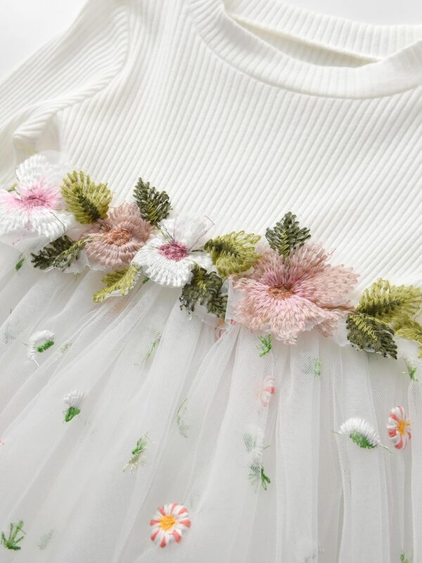 Tearfuty Baby Girl Clothes Dress Long Sleeve Mesh Tulle Dress - Image 2