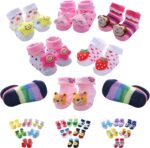 Baby Socks with Grips for Newborns and Toddlers, Non-Slip Toddler Socks, Infant, Boys and Girls, Soft Cotton Baby Socks 0-3,3-6, 6-12, 12-18 Months, Toddler Slipper Socks