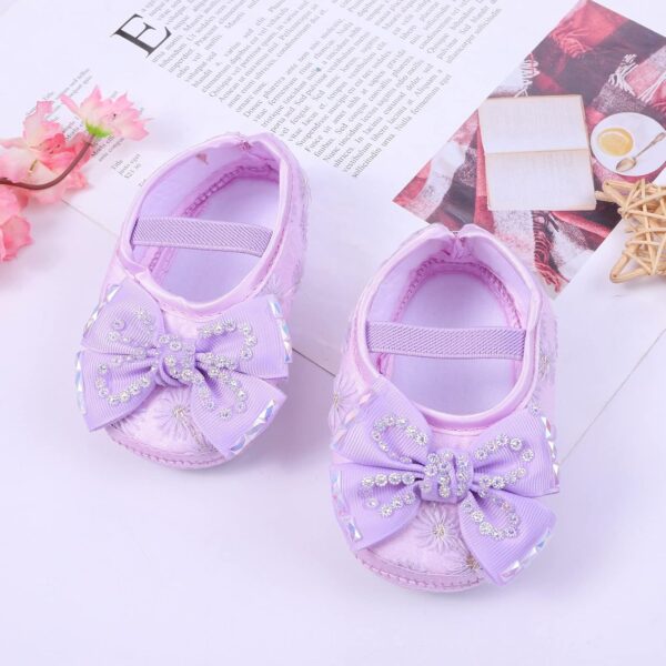XIATANG Walkers Kids Shoes Children Toddler Soft Boys Shoes Princess Shoes Toddler Infant Girls Baby Girls Shoes (Purple, 6-9Months) - Image 4