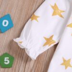 De feuilles Baby Girls Ruffle Peter Pan Collar Long Sleeve Shirt Tops with Strap Romper Jumpsuit Bloomers Shorts 2pcs Outfits Set - Image 5