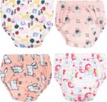 Max Shape Potty Training Pants Girls 2T,3T,4T,Toddler Training Underwear for Baby Girls 4 Pack
