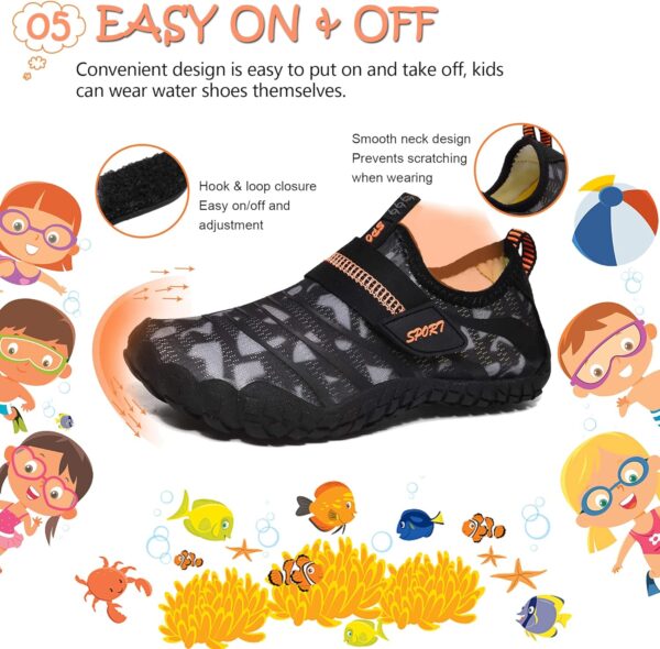 Water Shoes Kids Boys Girls Beach Shoes Kids Aqua Swimmming Shoes Pool Barefoot Shoes Quick Dry Lightweight Kids Surfing Diving Shoes - Image 6