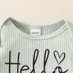 JiAmy Infant Baby Girls Outifts Newborn Daddy's Girl Ruffle Long Sleeve Tops Bodysuit and Bow Pants 2pcs Clothes Sets - Image 2