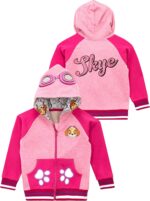 Paw Patrol Hoodie | Skye Girls' Hoodies | Glitter Kids Hoody | Childrens Zip Up Jumper