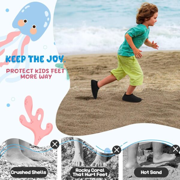 Kids Water Shoes Toddler Beach - Swim Shoes for Swimming Pool Quick Dry Non-Slip Aqua Barefoot Skin Socks for Boys Girls, Child Holiday Essentials,Lightweight Durable for Seaside Garden Park - Image 2