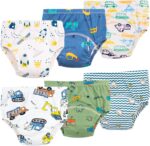 Heekcaa Potty Training Pants for Boys Girls，6 Packs Reusable Baby Toddler Training Pants Soft Washable, 2-6 Years