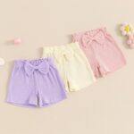PanLidapan Toddler Infant Baby Girl 3 Pack Shorts Elegant Elastic Waist Bow Bottoms Summer Casual Clothes - Image 2