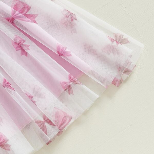 BYUSBAYA Toddler Girls Valentines Tutu Dress Sleeveless Heart Print Layered Ruffles Tulle Cake Dress Wedding Ball Gown Dress - Image 5