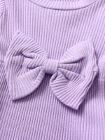 Zoputey Infant Baby Girl Clothes Bow Tops + Flared Pants Cute Outfit Set for Baby Girl - Image 3