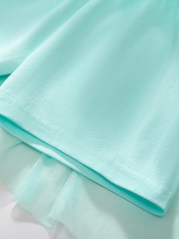 Toddler Girls Summer Short Outfits Clothes Set Kids Unicorn Bunny Animal Print Short Sleeve Cotton T-Shirt Dresses Tops and Shorts 2 Piece Crewneck Sleeveless Clothing Set Age 1-7 Years Old - Image 7