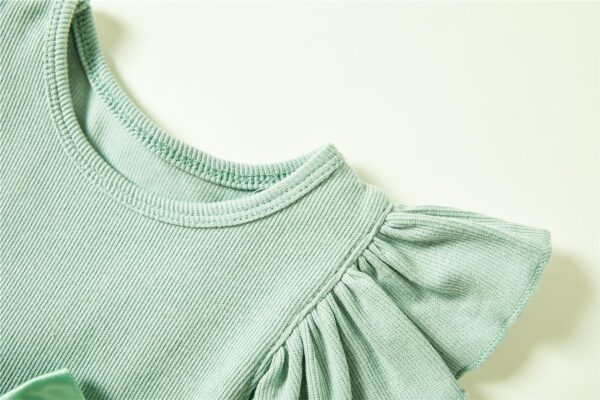 Beganly Girls Tulle Dress Toddler Ruffle Sleeves Bow Princess Party Casual Tutu Dresses - Image 4