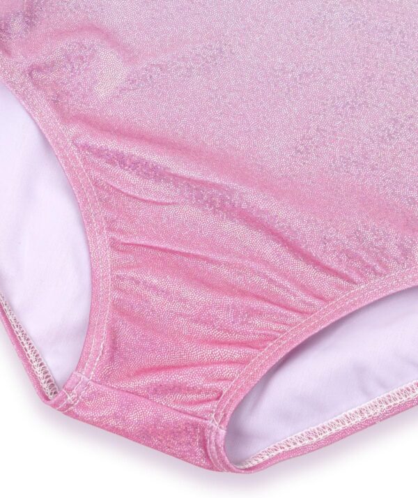 Gogokids Girls' Three-Piece Gymnastics Set, Sleeveless Leotards with Shorts and Hairband, Sparkling Ballet Dancing Unitards - Gymnastics Outfit with Gradient Color Design for 3-12 Years - Image 4