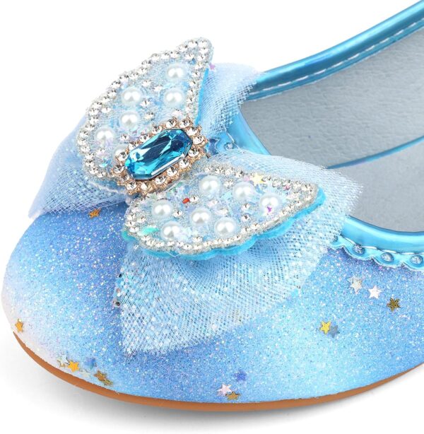 Girls Princess Shoes Toddlers Sequin Sweet Bows Sandals Little Girls Party Pumps Sparkle Wedding Dress Shoes - Image 4