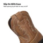 DREAM PAIRS Kids Boys Girls Cowboy Boots Western Square Toe Riding Mid Calf Knee High Boots - Image 3