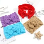 JOYOYO 16 Pcs Baby Headbands for Girls Baby Turban Headbands Stretchy Soft Wide Headbands for Newborns Toddlers, Baby Bow Hairbands - Image 7