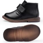 Harvest Land Boys Dress Shoes Lace-up School Shoes Kids Classic Oxford Boots Boys Loafer Flats Hook and Loop Light Comfortable for Toddler Big Kids - Image 5