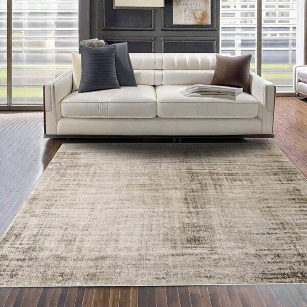 Tinyboy-hbq Area Rugs Abstract Rug Modern Soft Living Room Carpet Large Washable Shaggy Rugs for Living Room Bedroom Dining Room Indoor Home Decor Carpet (Abstract Beige Grey/Light Brown, 160×200 cm) - Image 2