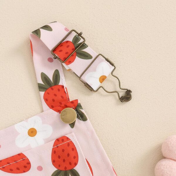 Toddler Kids Baby Girl Floral Overalls Shorts with Pocket Suspender Trousers Summer Clothing Outfits - Image 5