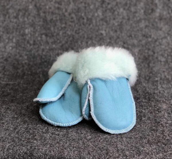 Sheepskin Baby Slippers Gloves Set Boots Mittens Thumbed Mittens Kids Wool Fur Winter 100 Natural Socks Girls Boys Infant Newborn Size Leather 2 Booties - Image 5