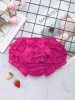 Agoky Newborn Baby Girls Ruffle Bloomers Bowknot Cute Diaper Cover Panties Cotton Shower Shorts - Image 3