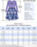 BONNY BILLY Girls Kids Long Sleeve Autumn Winter Casual Floral Jersey Dress - Image 4