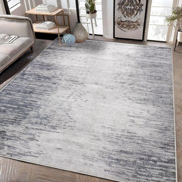 Area Rugs Abstract Rug Modern Soft Living Room Carpet Large Washable Shaggy Rugs for Living Room Bedroom Dining Room Indoor Home Decor Carpet (Abstract Grey/Blue, 120×160 cm) - Image 3