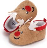 Christmas Shoes for Baby and Toddler Boys Ankle Boots Booties Winter Warm Boots Santa Reindeer Snowflakes Barefoot Feel Sizes 0-24 Months Footwear - Image 7