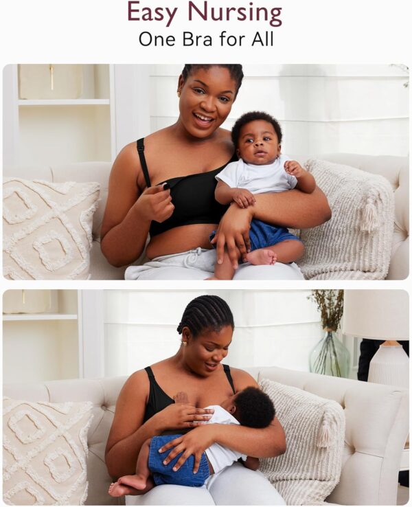 momcozy Hands Free Pumping Bra, Adjustable Breast-Pumps Holding Bra, Pumping & Nursing in One - Image 4