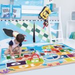 Playroom Rug for Kids Sky Ocean Beach Hopscotch Game Rugs, Area Rugs for Boys Girls Toddlers Bedroom Decorative Play Mat for Babies 1-6 Years (Sky Ocean Beach Hopscotch, Double Fun 120 x 180 CM) - Image 2