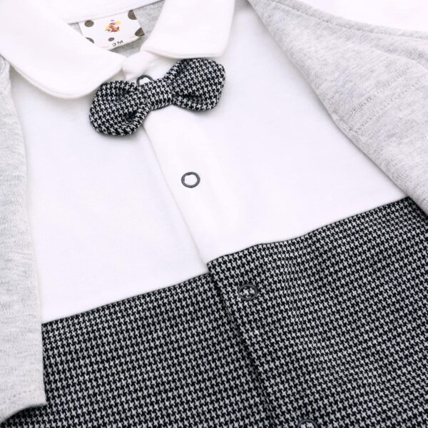 famuka Baby Boys Romper Infant Gentleman Bodysuit Wedding Clothes - Image 4