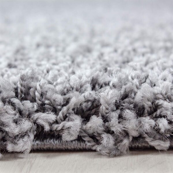 Abaseen Small Large Shaggy Rug Modern Rugs Living Room Extra Large Small Medium Rectangular Size Soft Touch Thick Pile Living Room Area Rugs Non Shedding (Silver, 60x110 cm) - Image 3