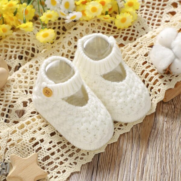 Neiwech Baby Booties Hand Knit Boots Slippers Soft Warm First Walkers Socks Shoes for Newborn Infan Boys Girls - Image 5