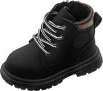 Boys Girls Ankle Boots Toddler Construction Boots Kids School Boots Wedding Dress Lace Up Shoes Winter Snow Shoes