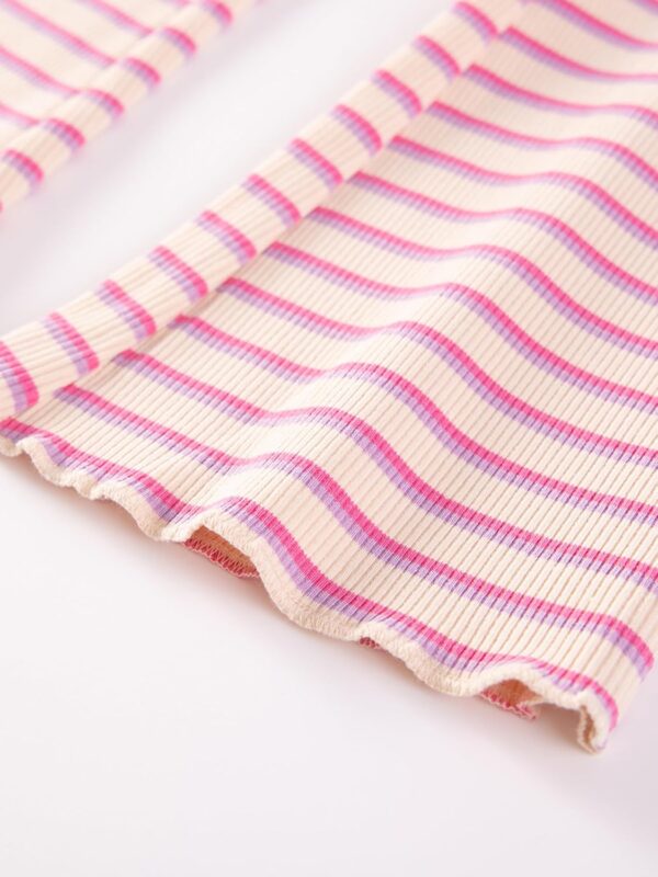 TCWWBB Girls Toddler Outfits Clothes Set Kids Cute Bunny Dancing Birthday Print Short Sleeve T-Shirt Tops Leggings Trousers 2 Piece Set Clothing Age 1-7 Years - Image 7